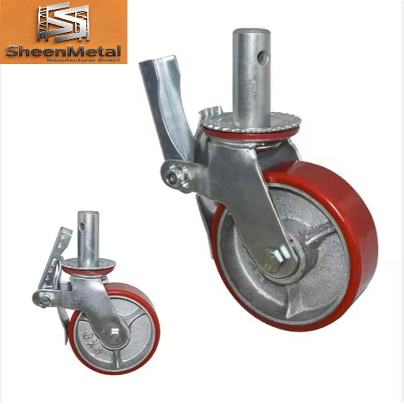 Stardrawing 5inch Indoor Round Stem Scaffolding Caster Wheel