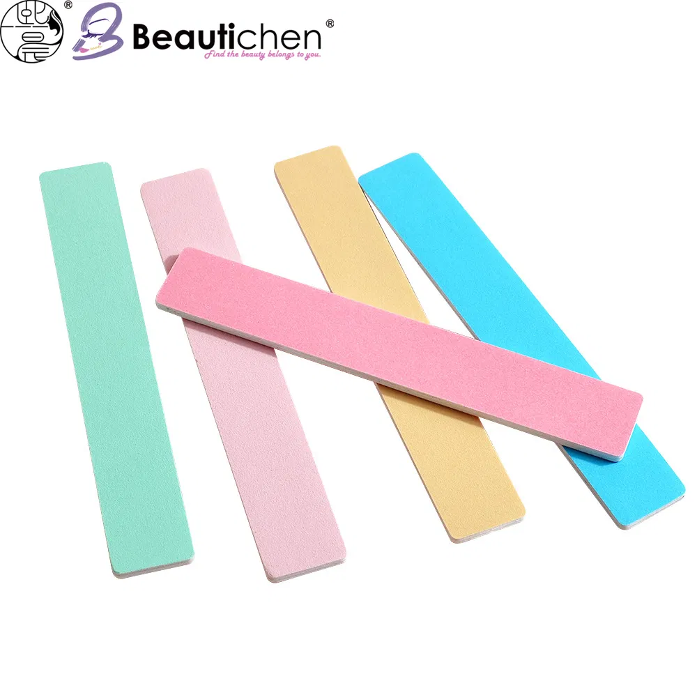 Beautichen Nail Sponge Files – 17.8cm Professional Nail Buffing Blocks for Shaping and Smoothing, Multi-Color Manicure Tools for Home & Salon Use