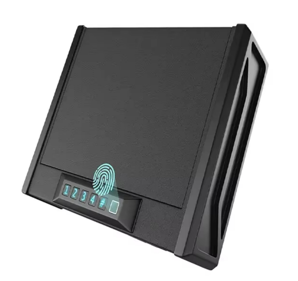 Hot Sale Fingerprint Lock Box Gun Cabinet Box Lock Secure Safe Fingerprint Safes Gun Safe Box for Home Truck Auto Open Lid