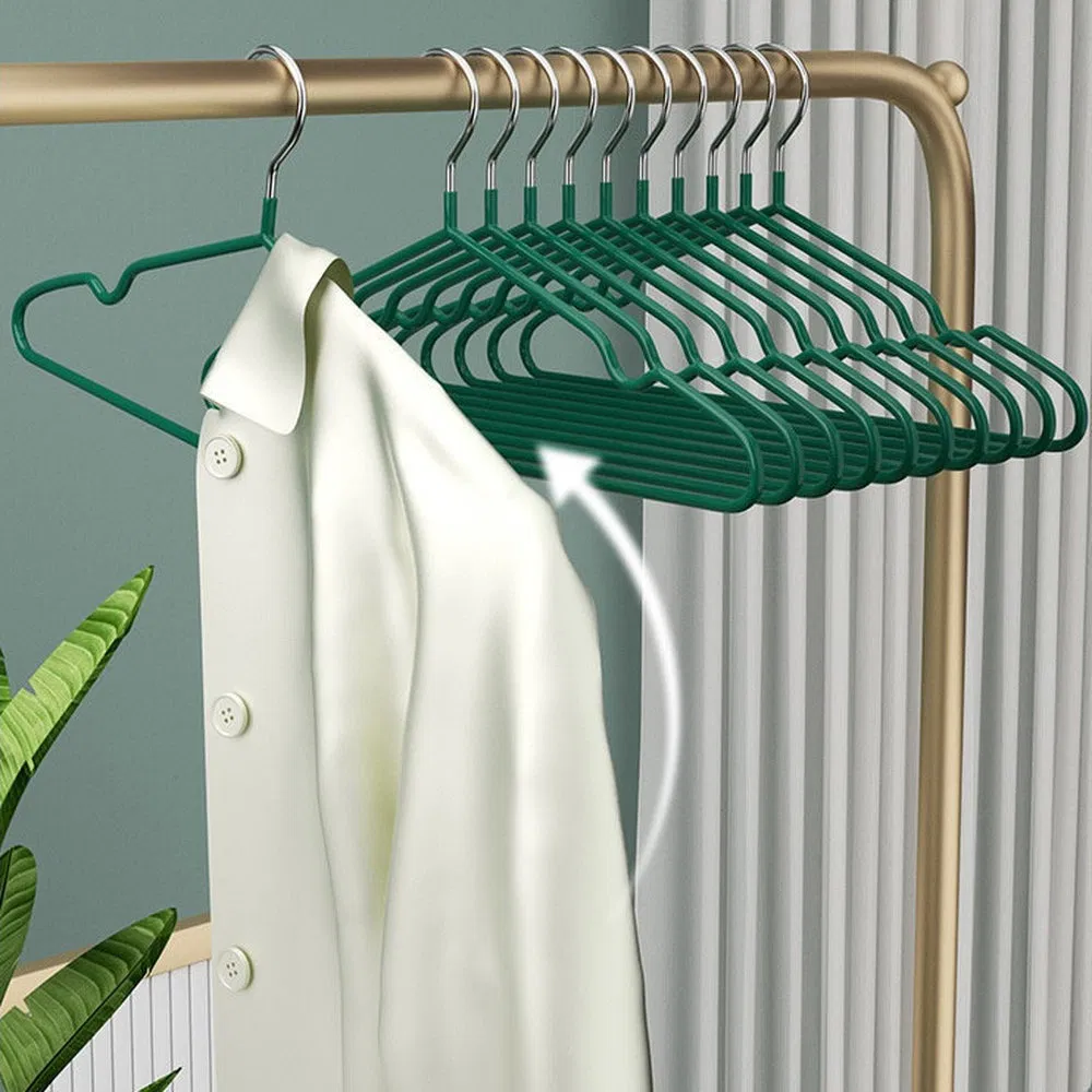 Прочная вешалка для одежды с ПВХ покрытием RY42123