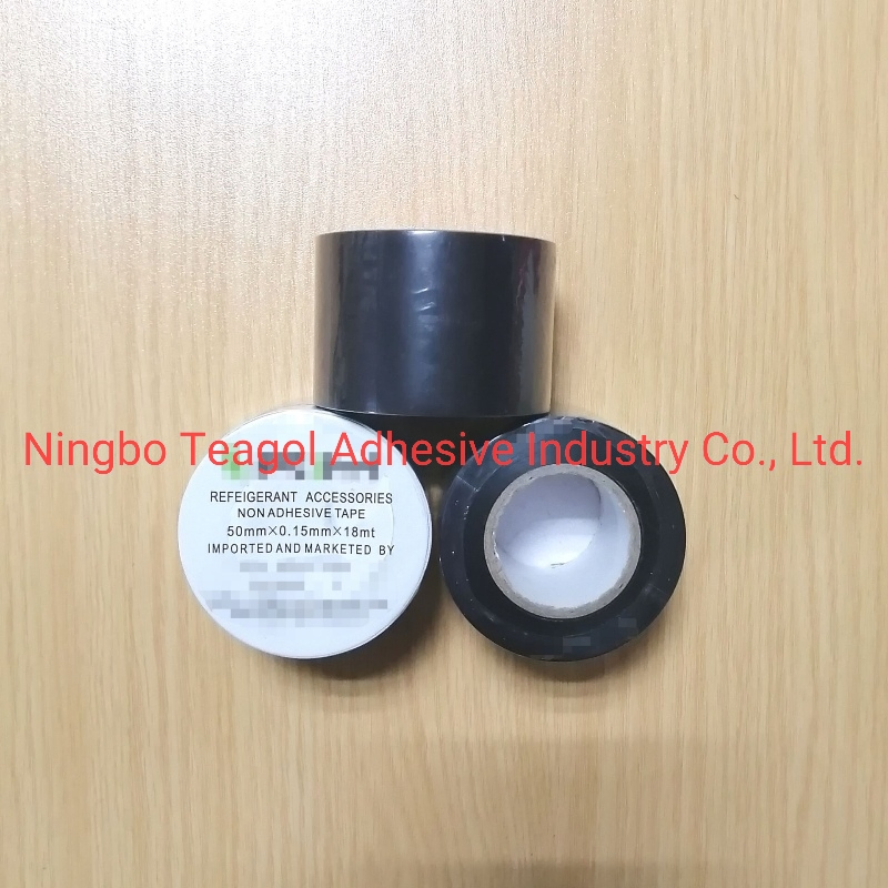 0.15mmx50mmx18m PVC Non-Adhesive Refeigerant Purpose Tape Silver