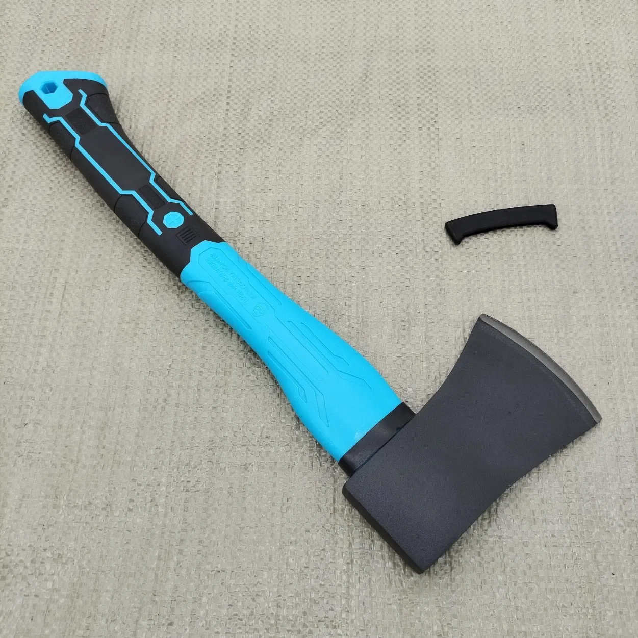 Red Emergency Rescue Axe with Wall Mount Bracket and Nylon Sheath, Used in Buildings, Ships and Fire Trucks