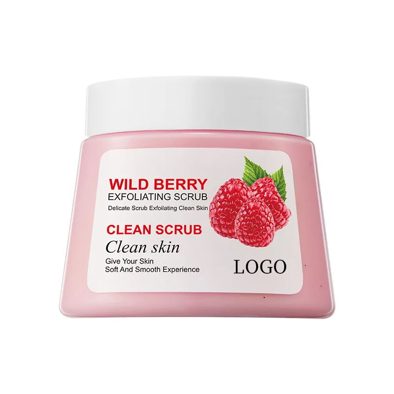 Ditong Private Label Cleansing Exfoliating Gel Blueberry Avocado Mango Fruit Extract Body Scrub