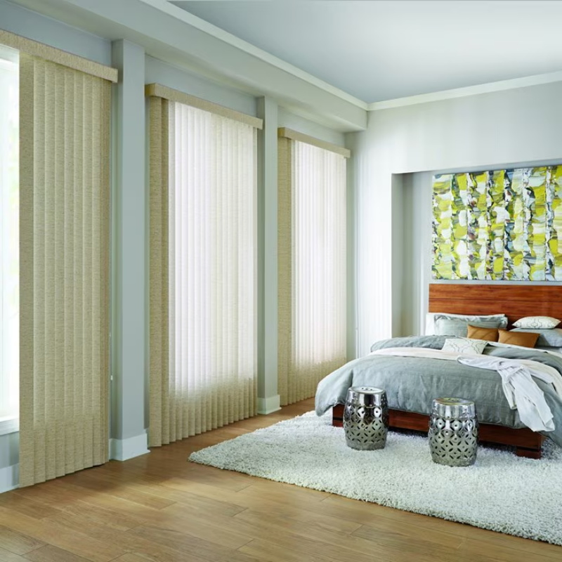 Manufacturer High Quality Large PVC Vertical Blinds French Window Blinds
