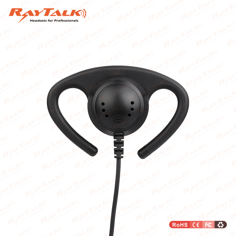 Open D Shape Listen Only Earpiece with 3.5mm or 2.5mm Jack