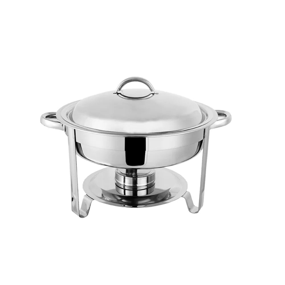 6L Round Roll Top Catering Euipment Hotel Fuel Chafing Dish Buffet Set