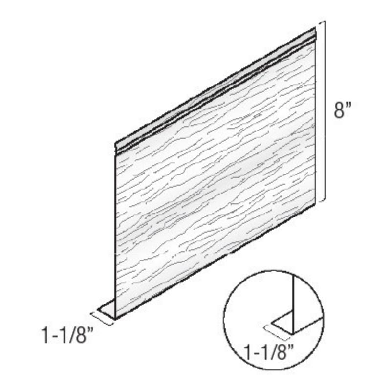 . 016inch Thick 6'' 8'' 10'' Width Ribbed Aluminum Fascia for Canada