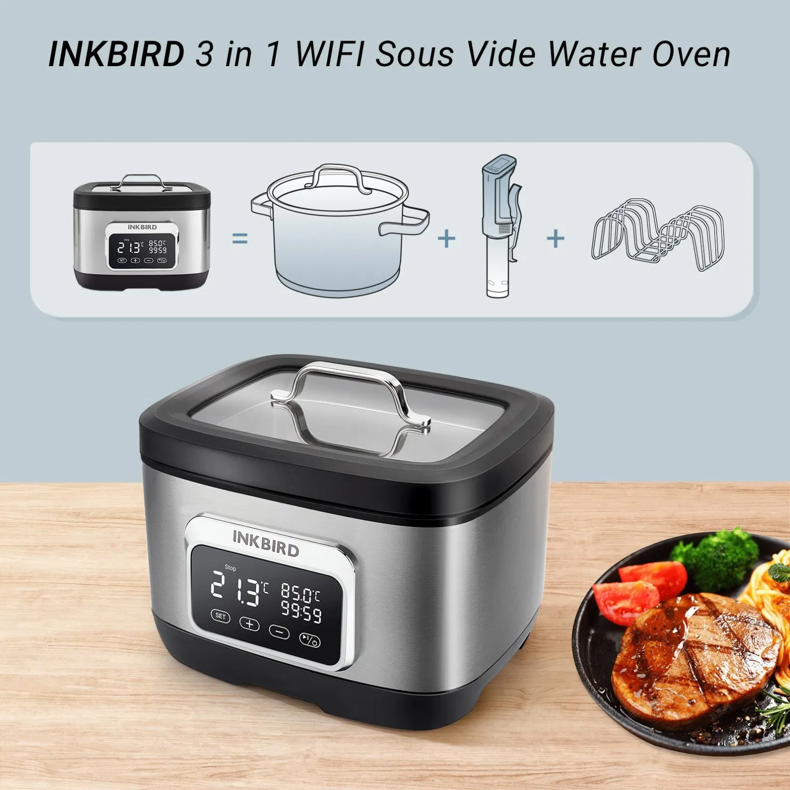 Inkbird Isv-500 All-in-One WiFi Sous Vide Water Oven Cooker