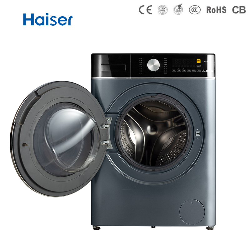 Haiser Manufacture Cheap Price Front Load Washer with Inverer Motor 1400rpm