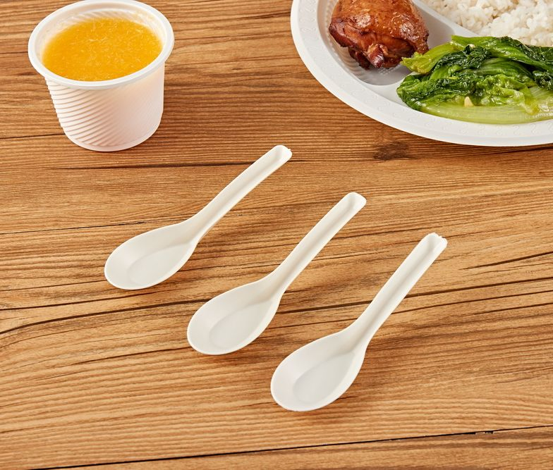 Good Selling Disposable Spoons Eco Friendly Chinese Small Soup Spoon Biodegradable