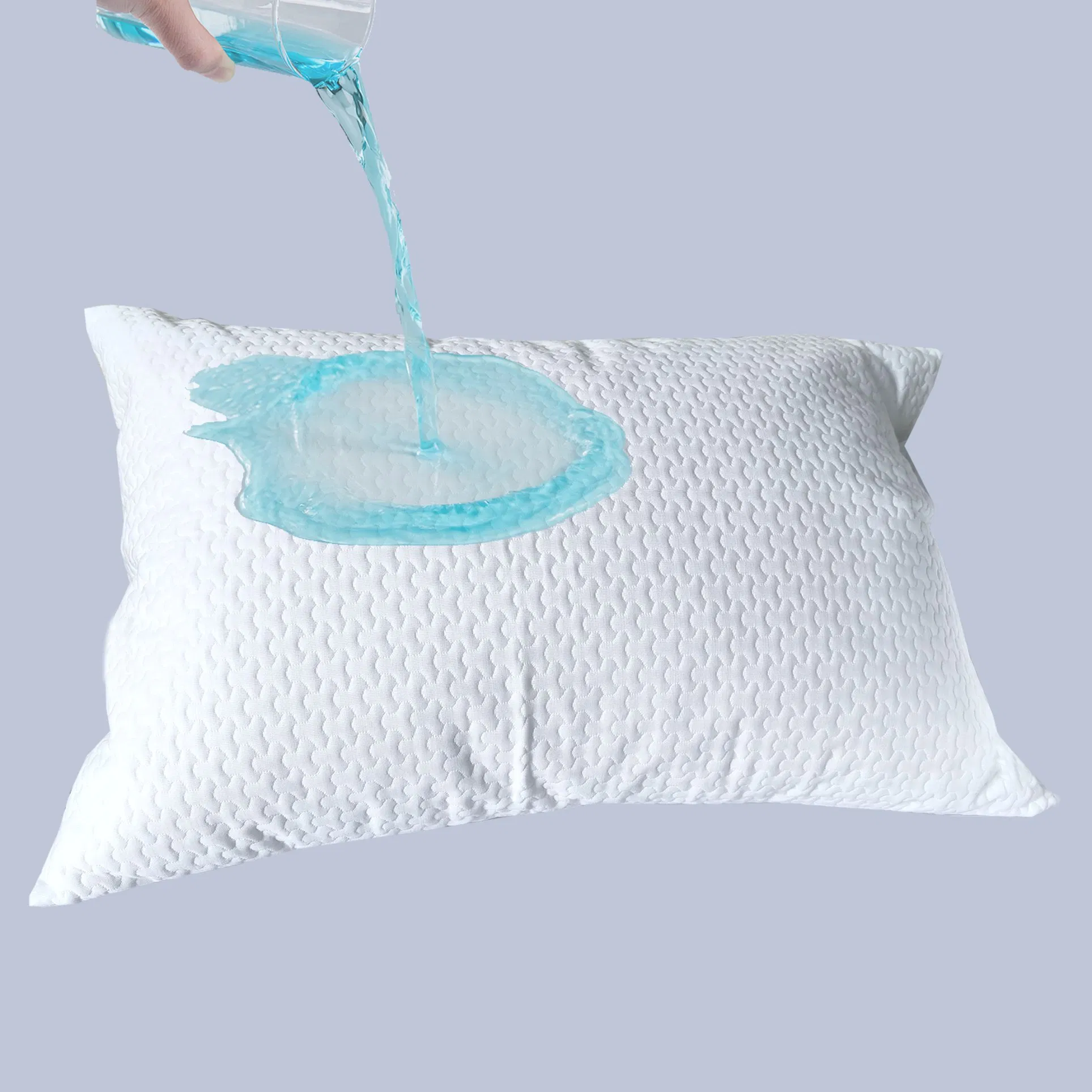 Eco-Friendly Premium Waterproof 3D Air Pillow Protector Cover with Zipper Smooth Summer