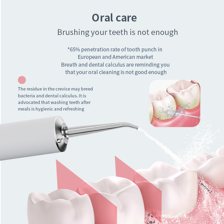 Removable Water Tank 300ml Wireless Water Flosser Oral Irrigator 4 Modes Wireless USB Water Flosser Tooth Cleaner Portable Travel