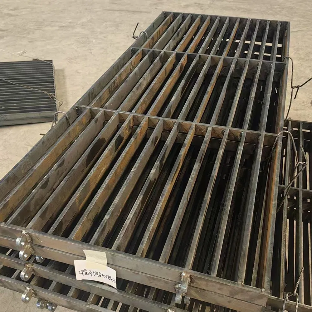 Anti-Skid Surface Galvanized 1-50 kN/M2 Load Capacity Drainage Cover Steel Grating