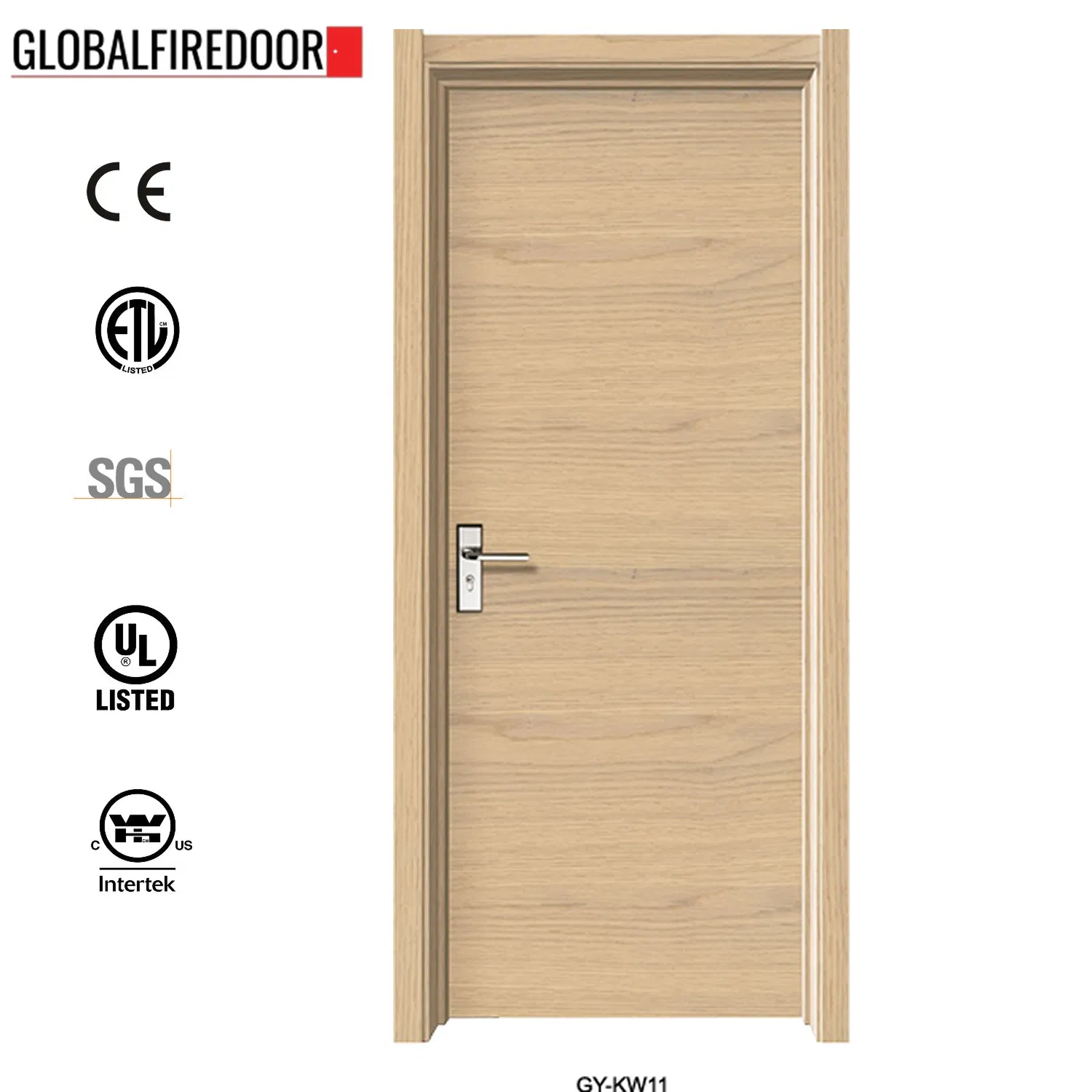UL Listed 90 Mins Customized Fulsh Door for Hotels Hosptital