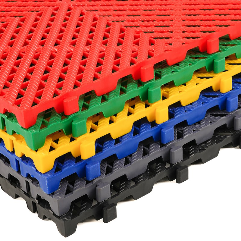 Washing Car Workshop Floor Covering Easy Drainage Interlocking Garage Floor Tiles