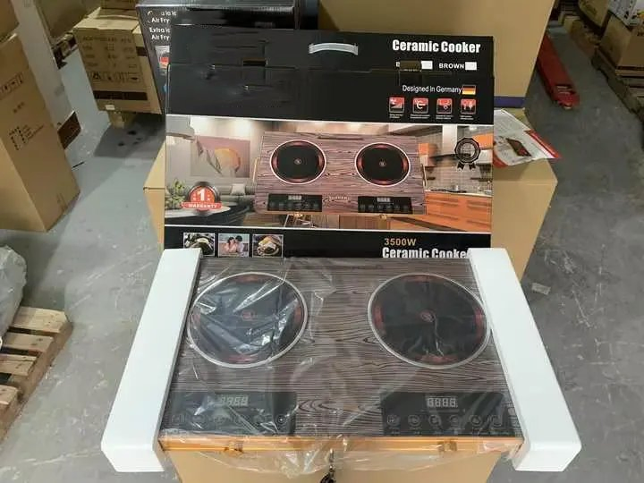 Electric Multi Infrared Cooker 3500W Fast Heating Double Infrared Burners Countertop