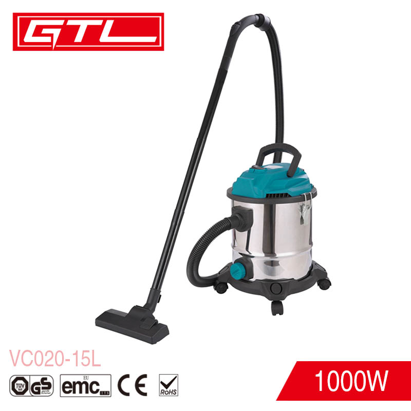 1000W Stainless Steel Tank Cleaning Machine Dry & Wet Vacuum Cleaner (VC020-15L)