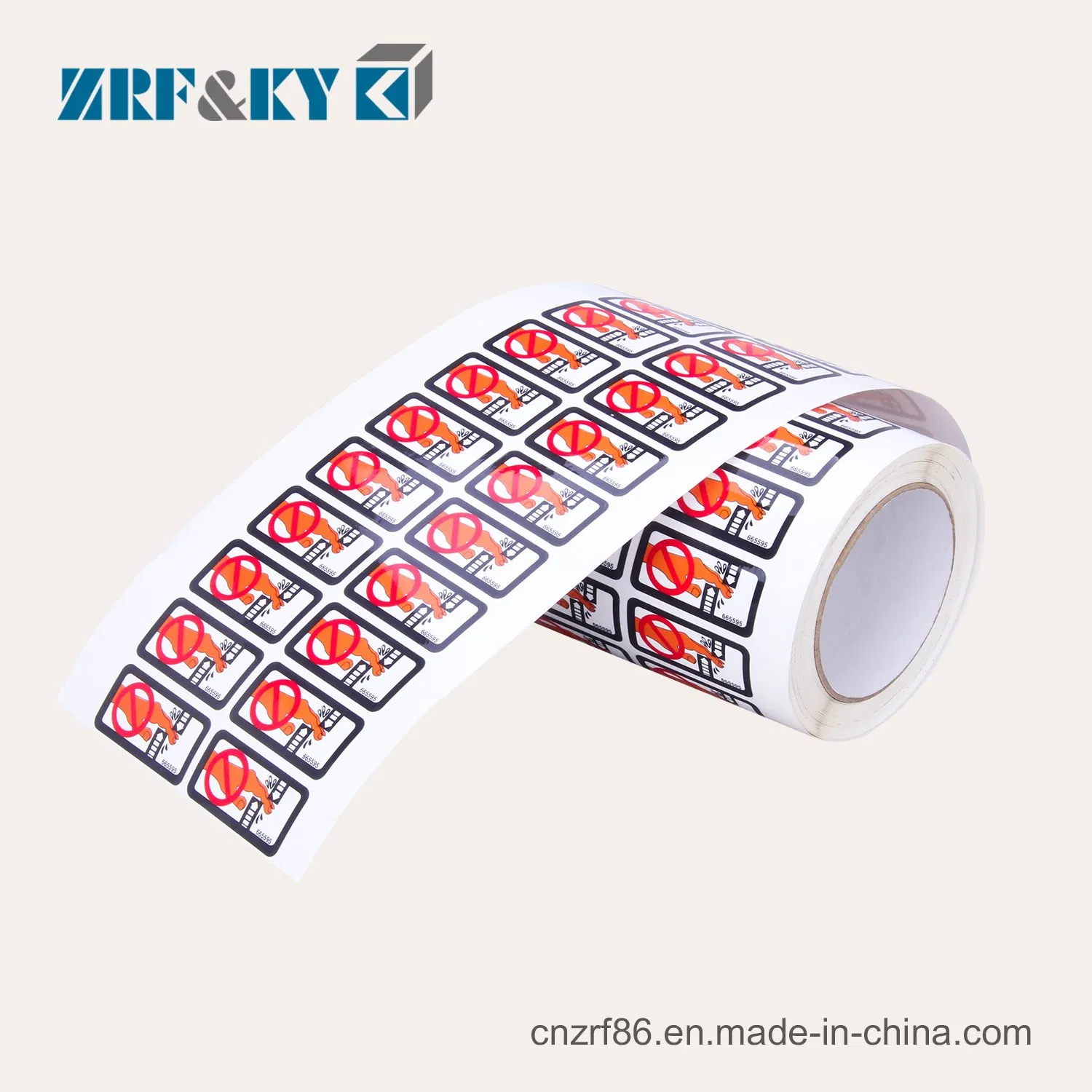 Custom Printable Bulk Warning Label Stickers Synthetic Paper Printing Wholesale