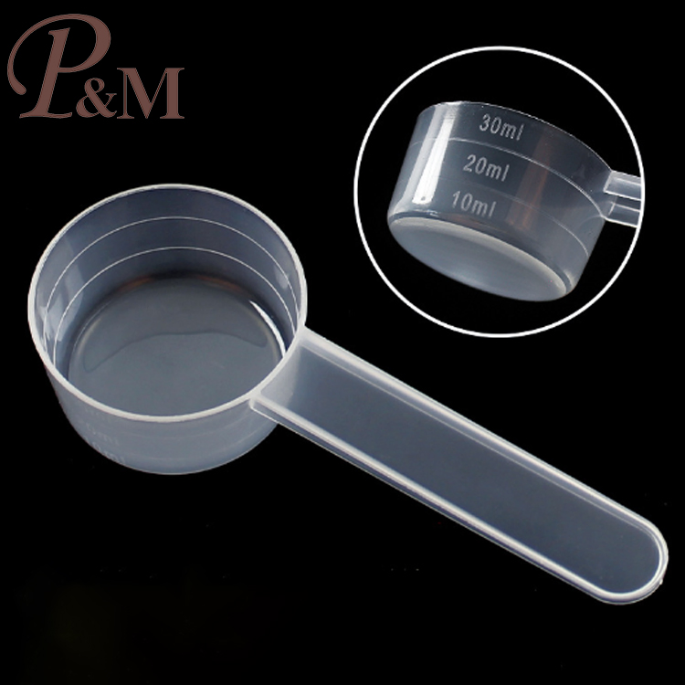 P&M Plastic Spoon 60ml Plastic Scoop with Measuring Lines PP Material