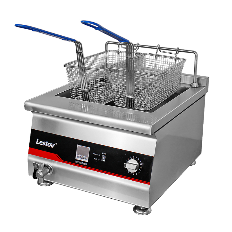 Lestov Commercial Tabletop Induction Deep Fat Fryer Chip Machine French Fryer