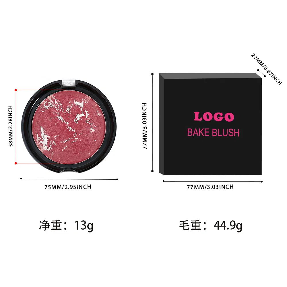 Baked Pink Blush Palette for Face Contour Bronzer Highlighter Wholesale Pressed Powder Blusher Makeup