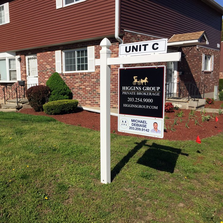 Fentech New Design Vinyl Real Estate Sign Post White