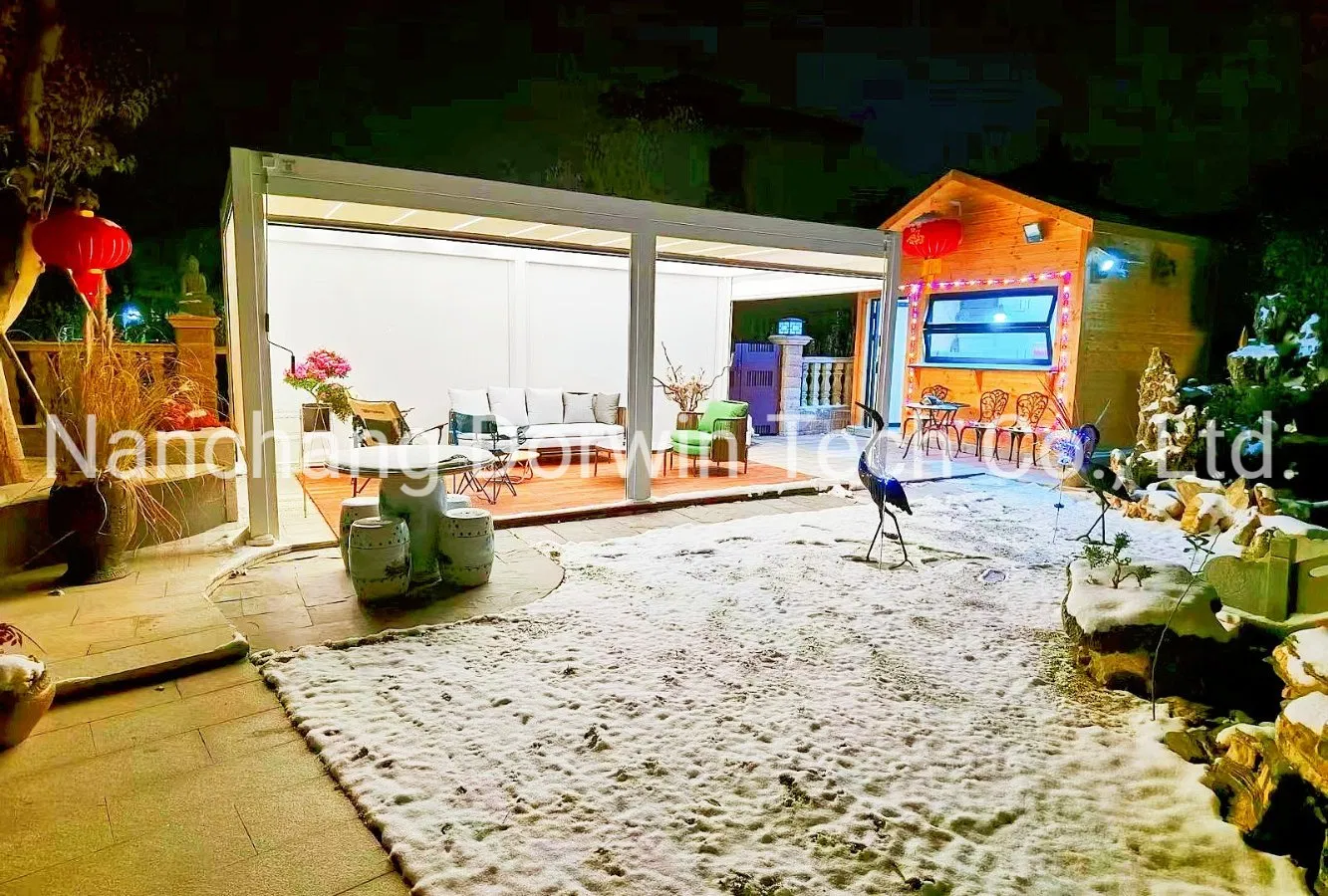 Outdoor Party Pure White Wedding Tent Louver Roof Aluminum Pergola