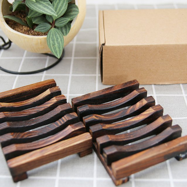 Creative Wooden Soap Dish, Bathroom Soap Box, Wooden Soap Holder, Soap Rack for Bathroom