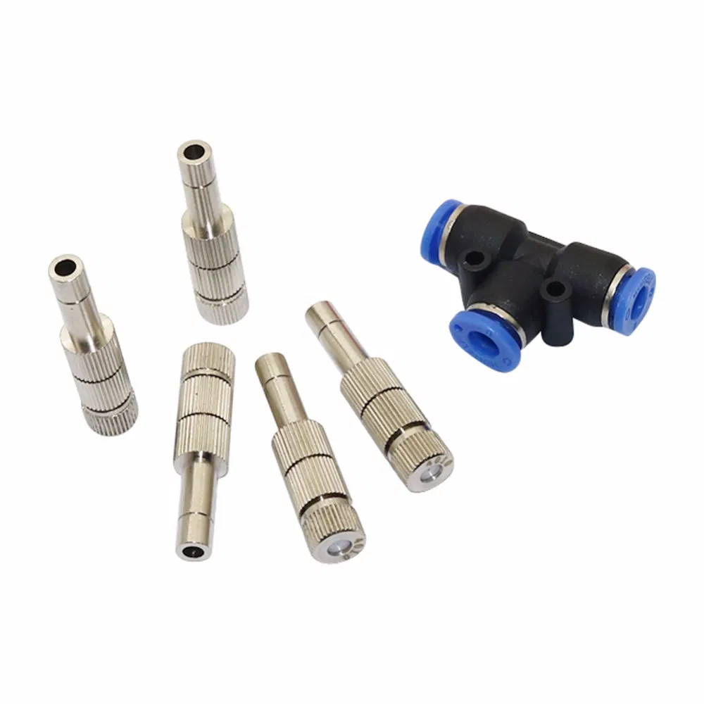 6mm Low Pressure Misting Nozzle with Pneumatic Tee Equal Connector Kit