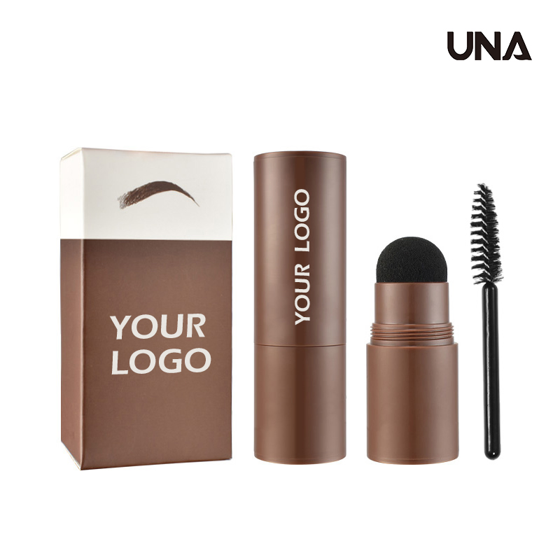 Stock Small MOQ Custom Logo Eye Brow Beauty Cosmetics Eyebrow Powder with Stencils and Brush