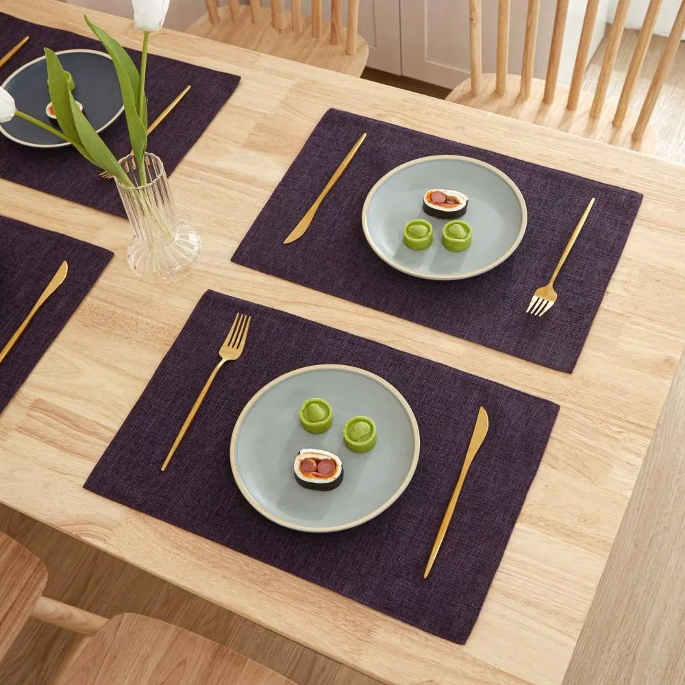 Exquisite Handmade Dining Table Mats Solid Pattern Hand Block Printed Well Crafted