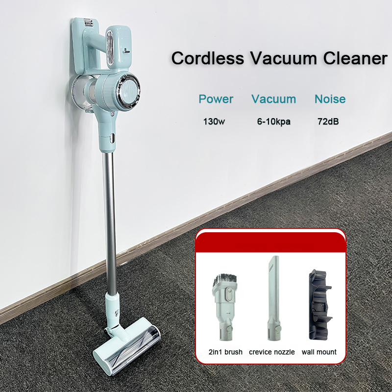10kpa Cordless Vacuum Cleaner Low Noise 2 in 1 Lightweight Stick Vacuum