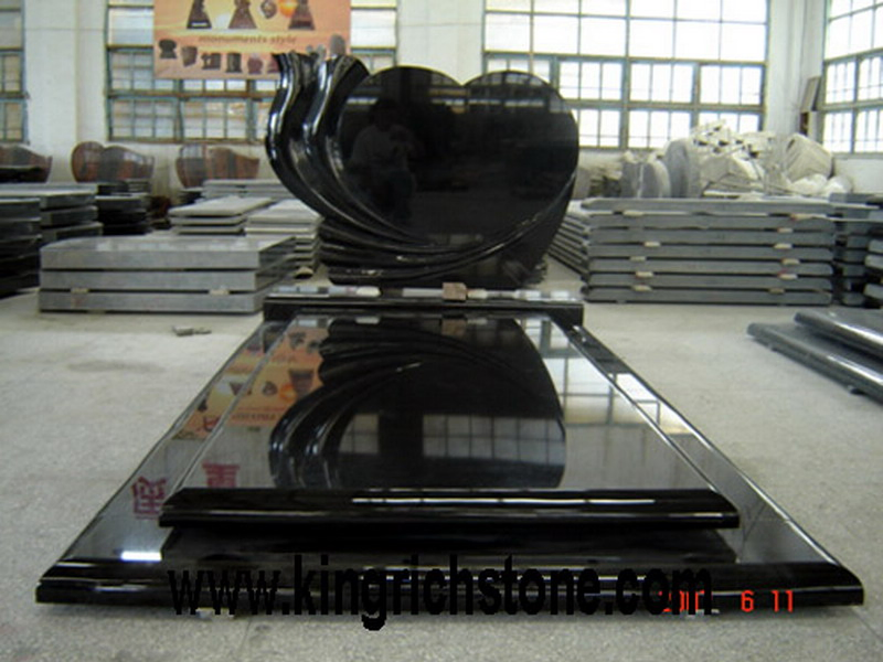 European Style Black Granite Monument Memorial Tombstone