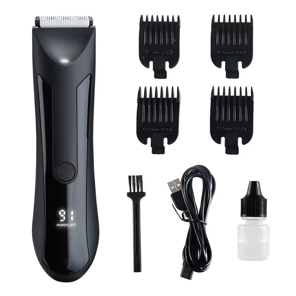 Electric Rechargeable Washable Groin and Body Trimmer Hair Clipper