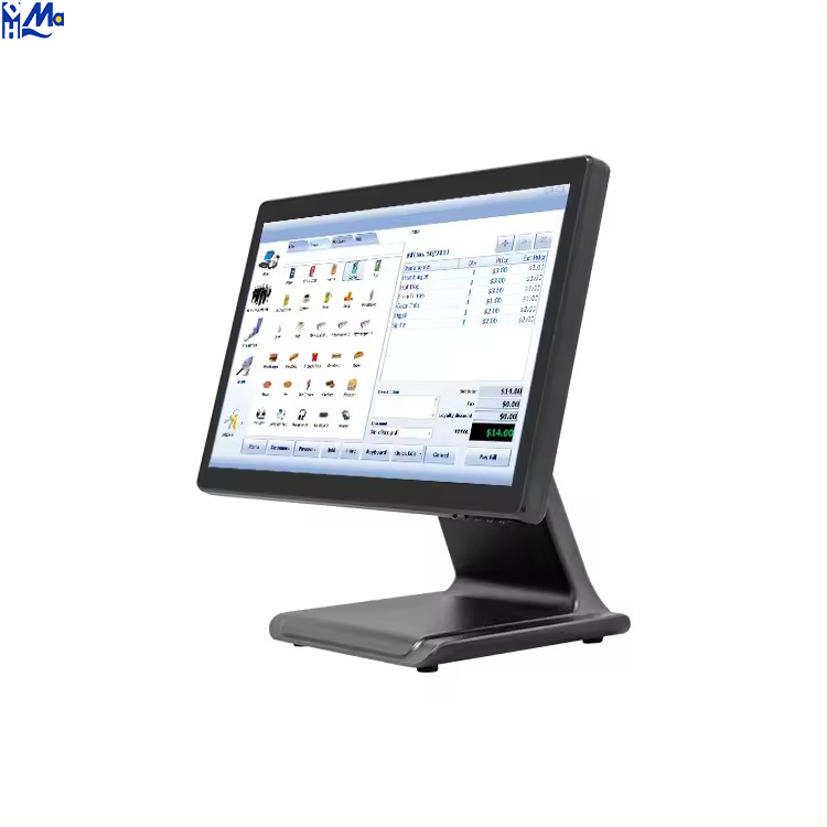 All in One Windows POS Terminal 15 Inch Capacitive Touch LCD Monitor Cash Register Machine Billing POS System for Restaurant