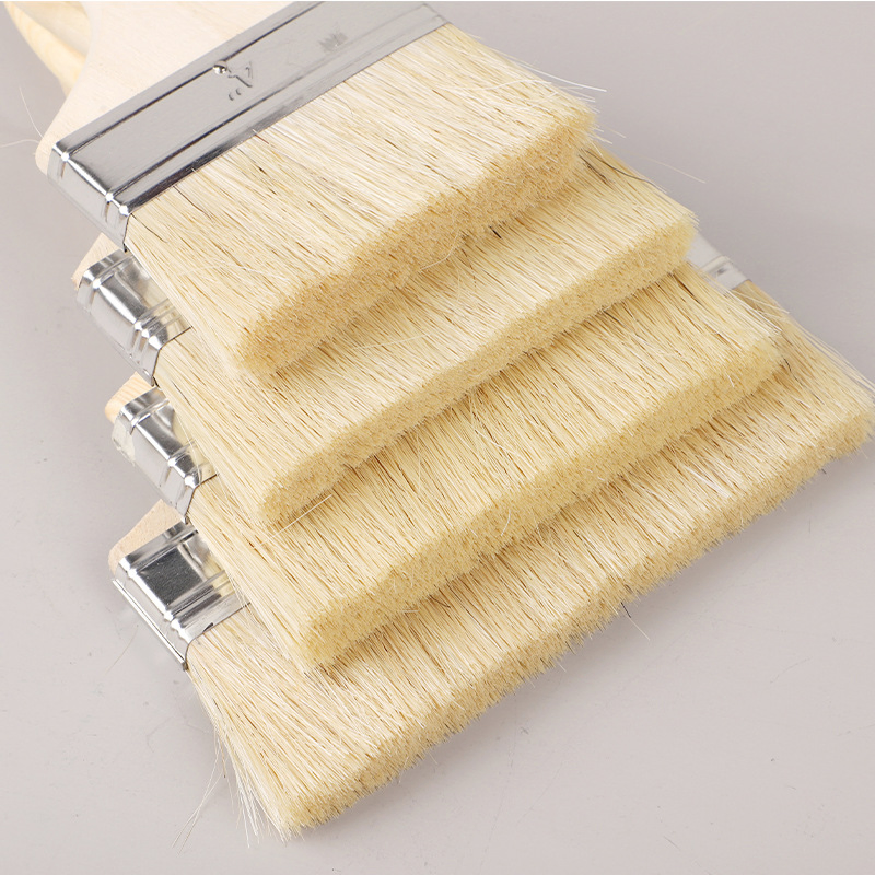 Flat Edge Paint Brush Wooden Handle Paintbrush for Wall Painting