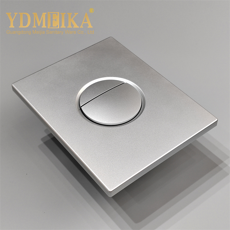 Sanitary Ware Bathroom Light Luxury Matte Silver Color Concealed Toilet Cistern Toilet Flushing Button Panel