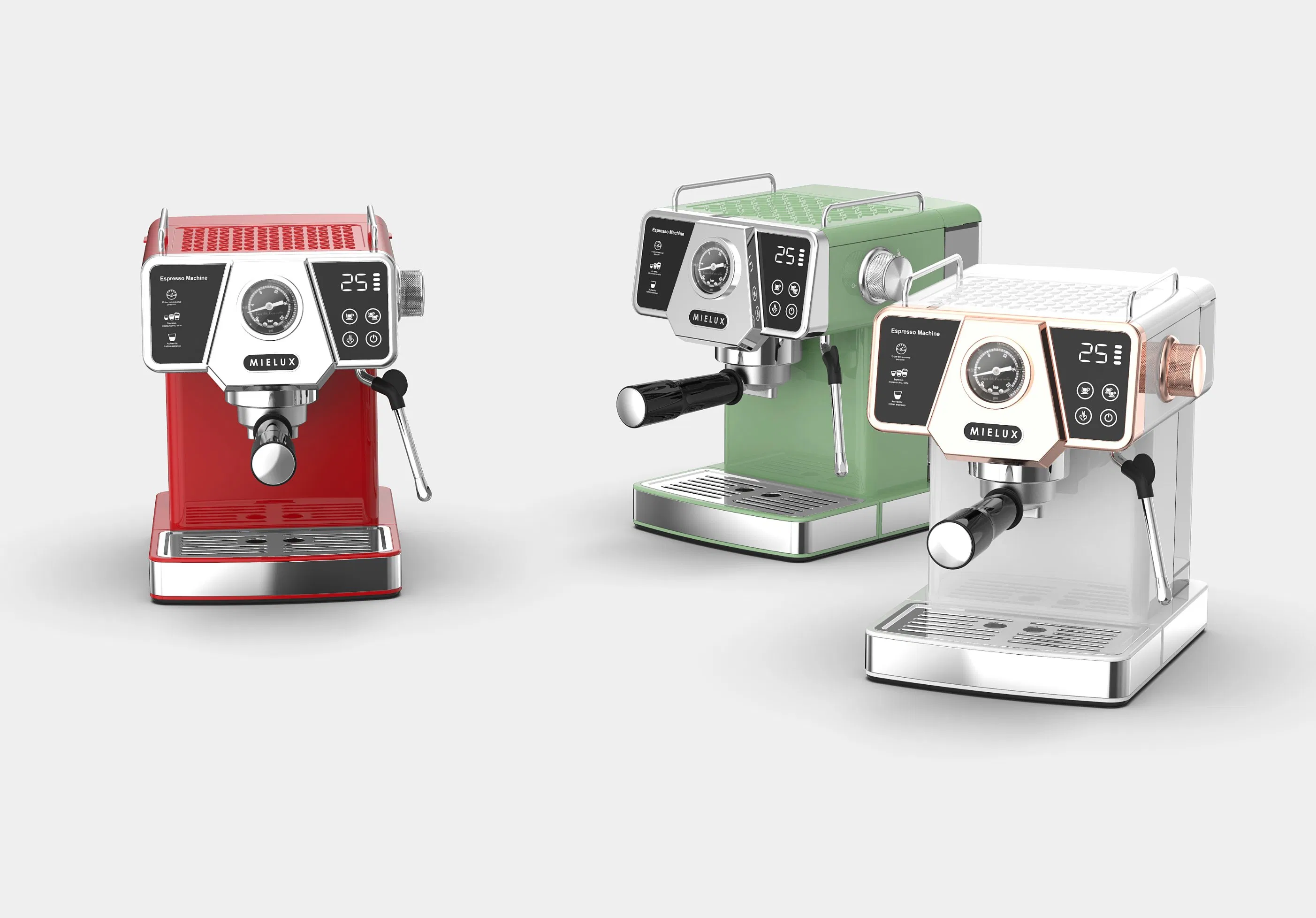 LED & Touch-Screen Automatic Coffee Maker Italy Espresso Coffee Machine