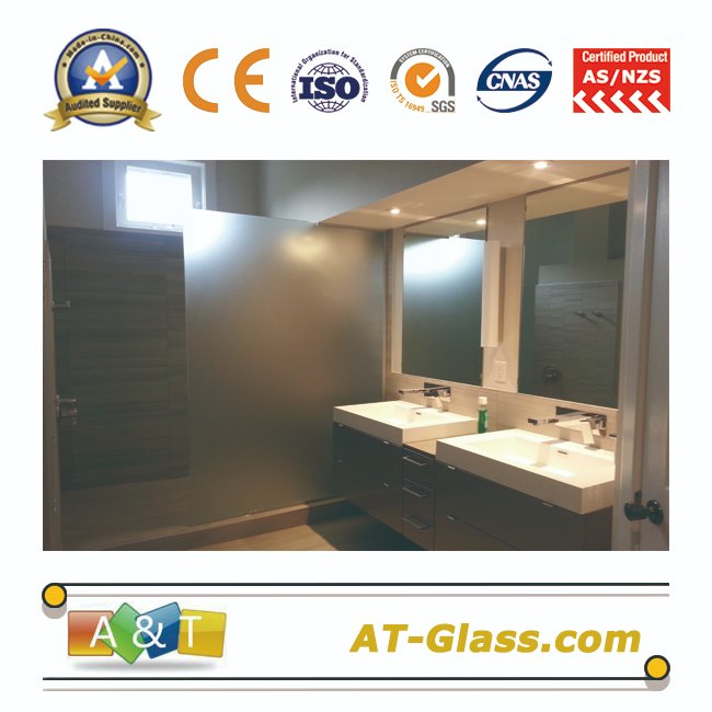 4~12mm Glass Acid Etched Glass Use for Bathroom/Furniture