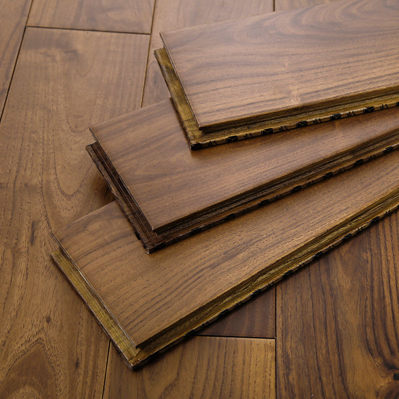Premium Locust Wood Indoor Flooring in Elegant Walnut Finish