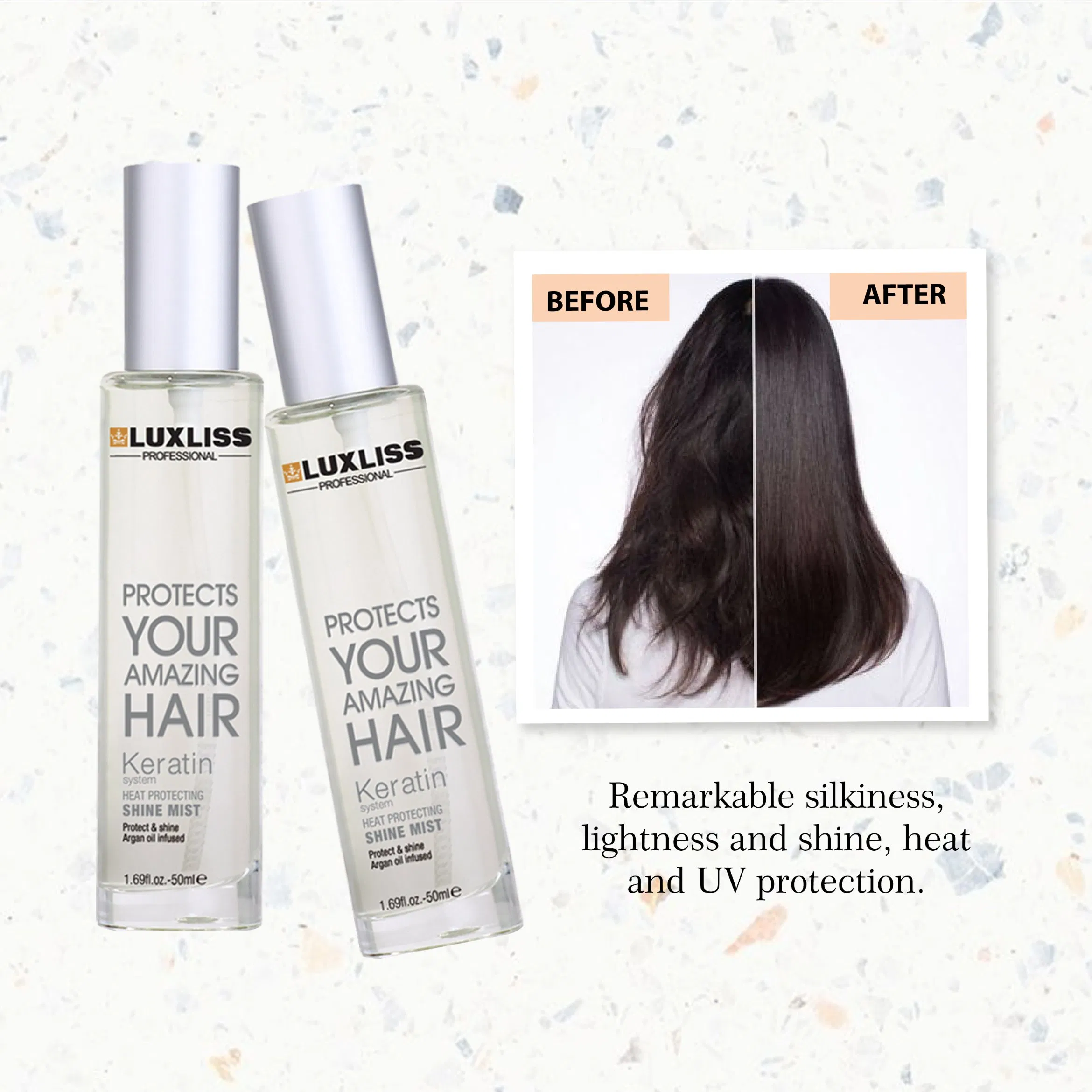 Luxliss Keratin Treatment Products UV Hair Heat Protection Spray Mist