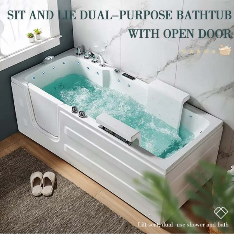 Акриловая ванна с подогревом и гидромассажем