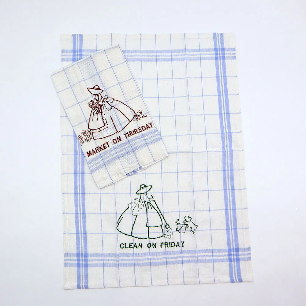 Elegant Embroidered Kitchen Table Tea Towels for Adult Use