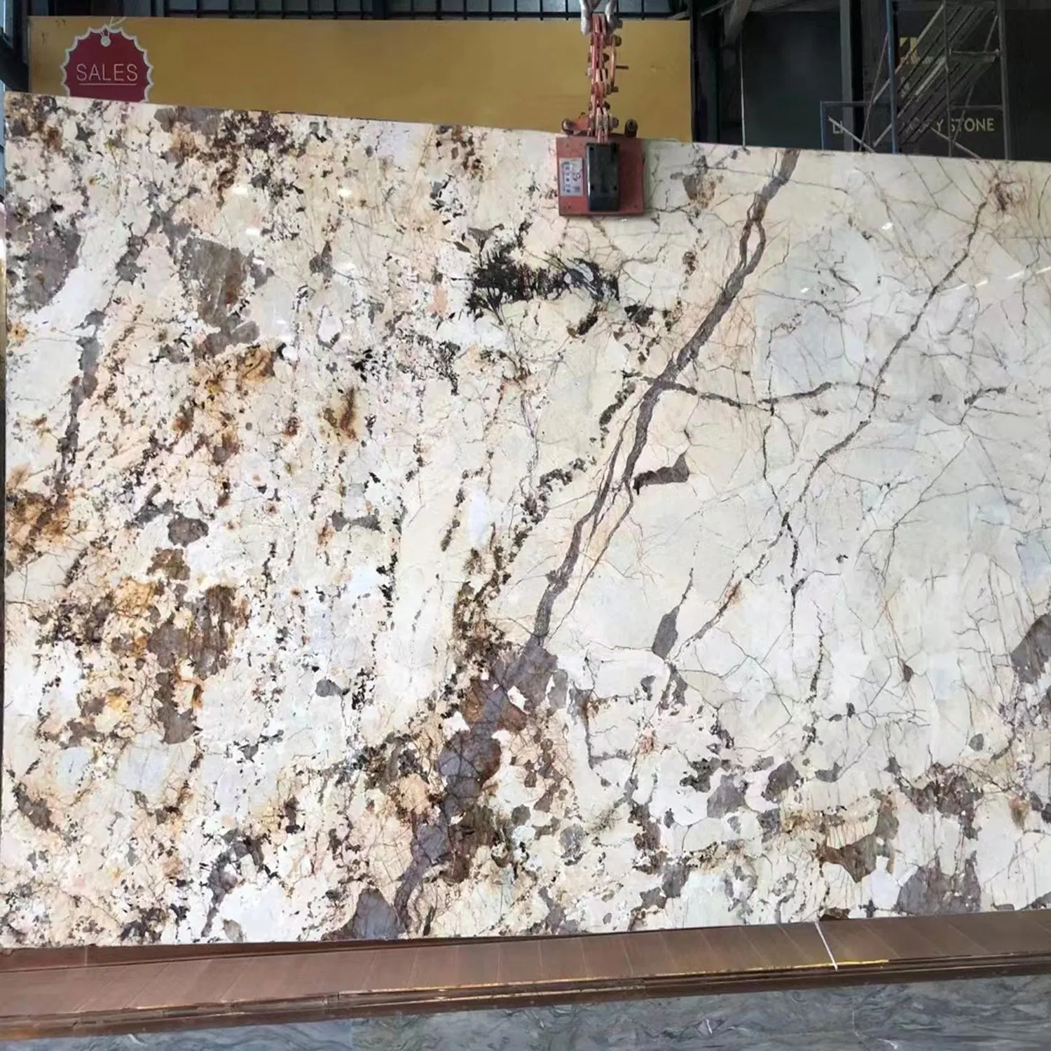 Luxury Stone Brazil Patagonia Pandora White Granite Slab for Interior Countertop Wall Floor Tile