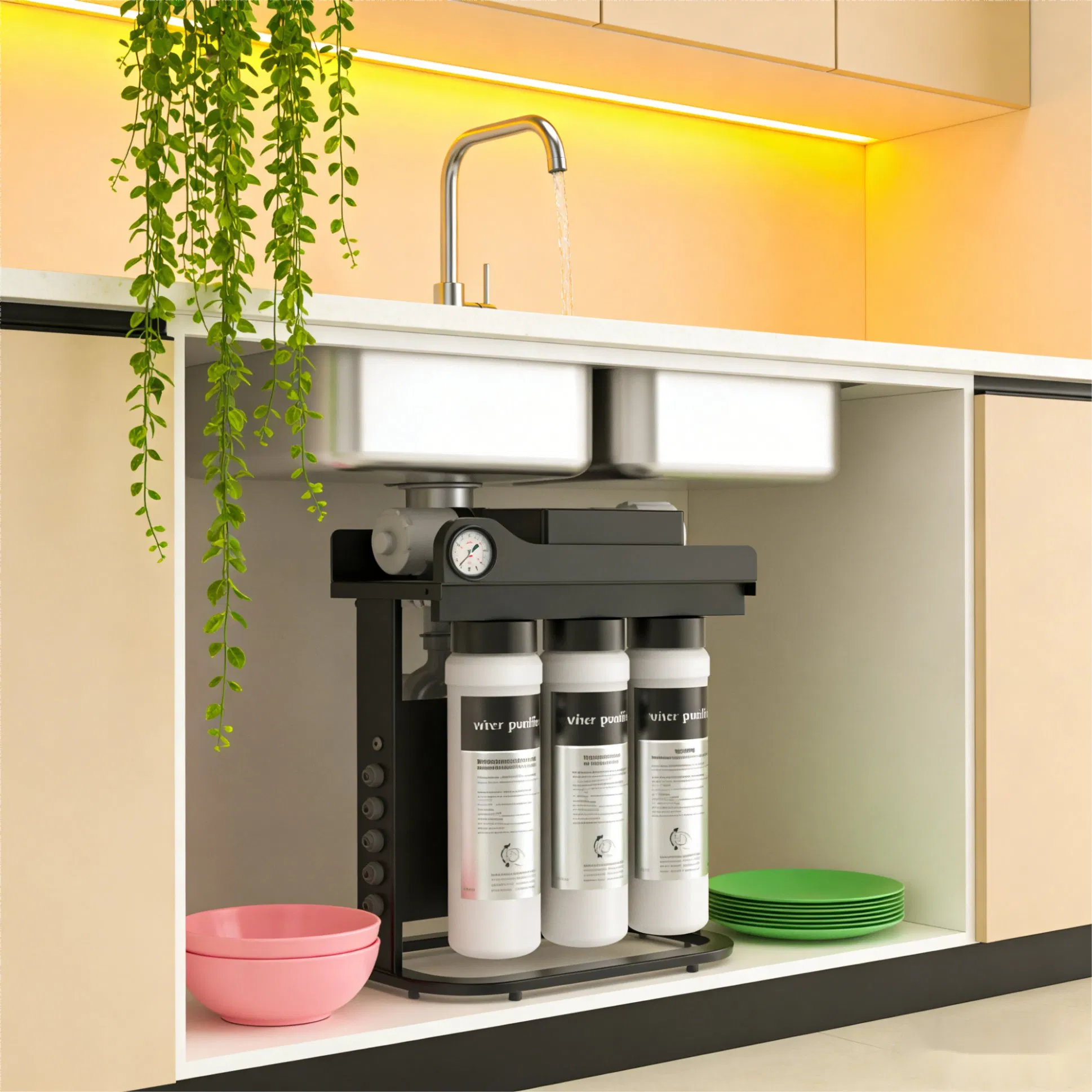 OEM 4-Stages RO200g Whole House Purifier 0.0001um Filtration Rate