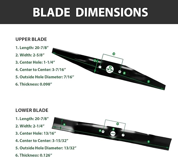72511-Ve1-020 & 72531-Ve2-020 Lawn Mower Blade Kit Replace 72511-Ve1 010 72531 Ve2-010 Cut Lawn Mower Blades