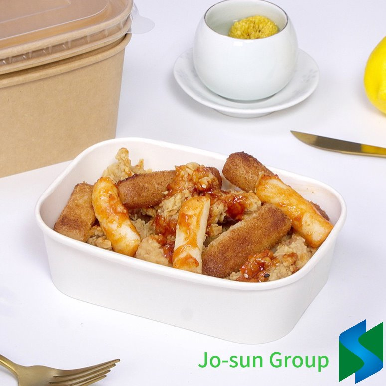 Jo-Sun Hot Sale Take Away Rectangle Container Square Salad Snack Box Bowl