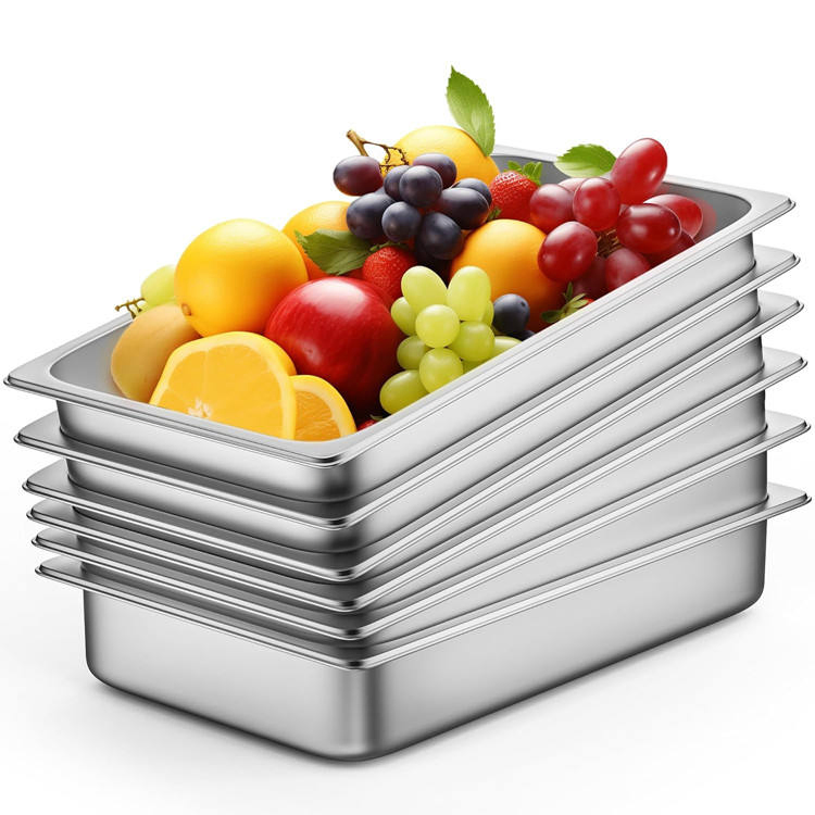 Factory Wholesale Stainless Steel Steam Table Hotel Pan Lasagna Baking Metal Food Pan