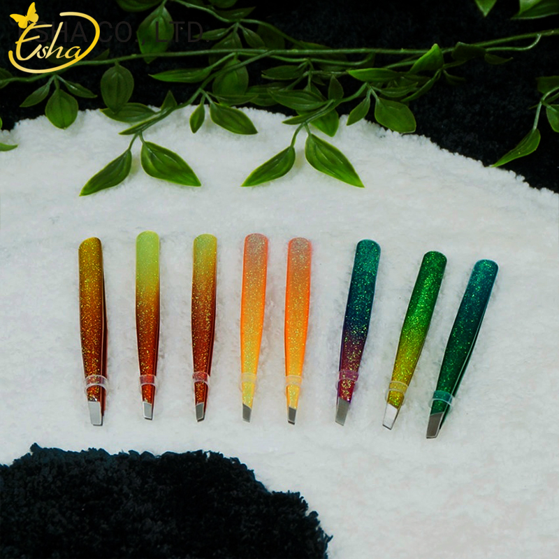 Positive Oblique Mouth Spray Glue Glitter Powder Makeup Eyebrow Tweezers