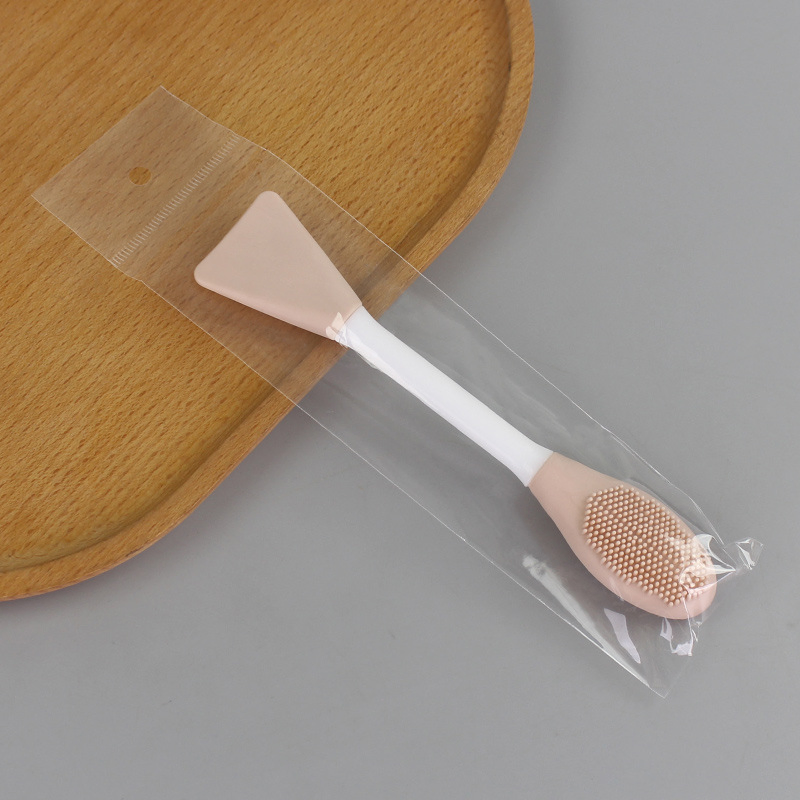 Hot Selling Makeup Dual-Headed Silicone Beauty Tool Shovel-Shaped Mask Brush Clay Mask Applicator Facial Cleansing Brush & Mask Mixing Brush